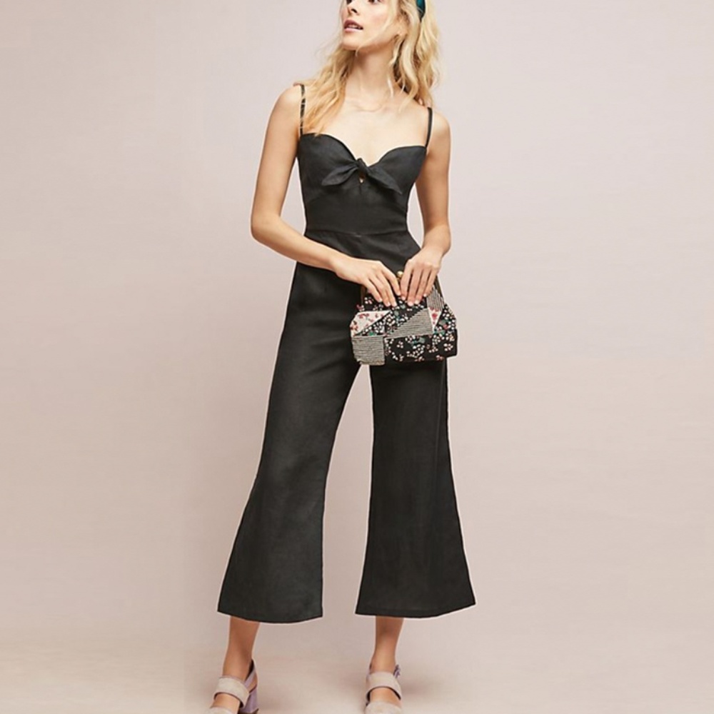 Anthropologie Old Faithfull Linen Presley Jumpsuit